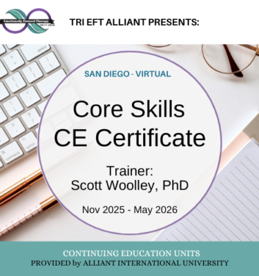 Dr. Woolley’s TRI EFT Alliant Extended Core Skills 2026 (Virtual) CE Certificate